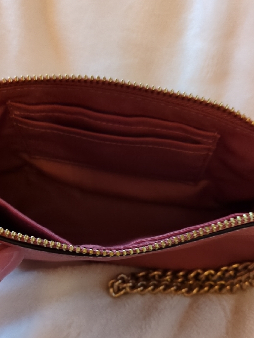 COACH Pebbled Leather Wristlet in Dusty Rose - Picture 5 of 6